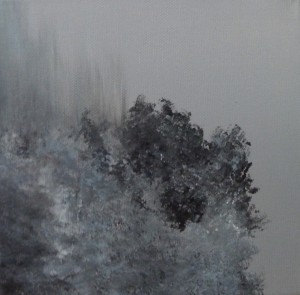 Jana Cepa Zimna krajinka II olej na platne 20x20 cm 2013